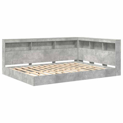 Boekenkast Bed Met Opslag Bewerkt Hout 160 x 200 cm