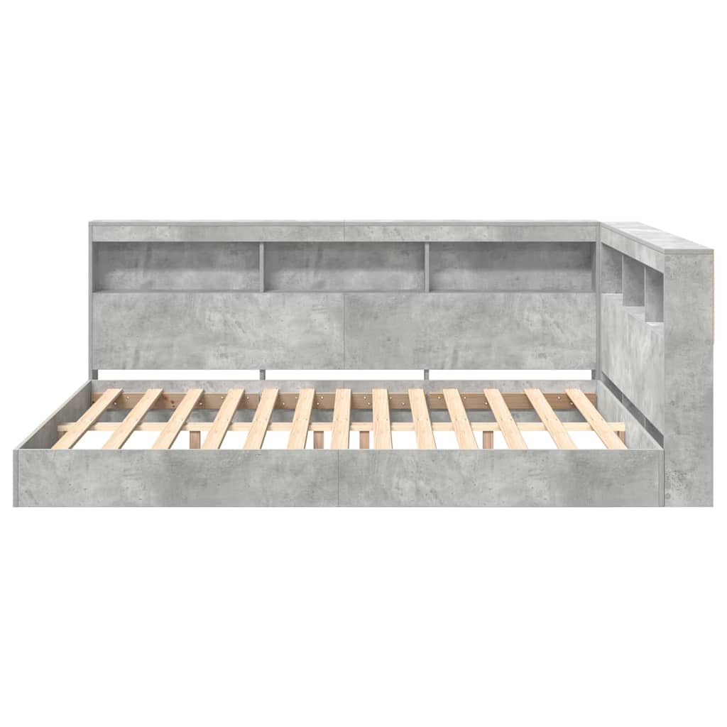 Boekenkast Bed Met Opslag Bewerkt Hout 160 x 200 cm