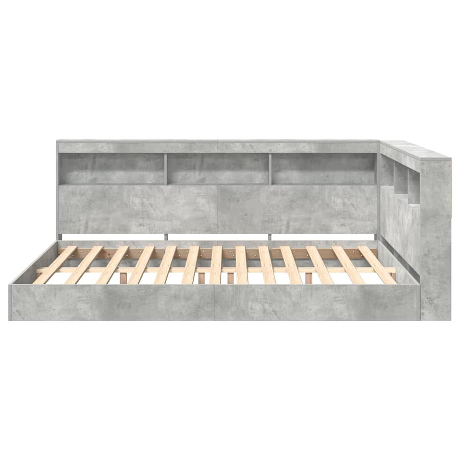 Boekenkast Bed Met Opslag Bewerkt Hout 160 x 200 cm