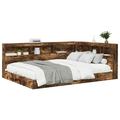 Boekenkast Bed Bewerkt Hout 160 x 200 cm