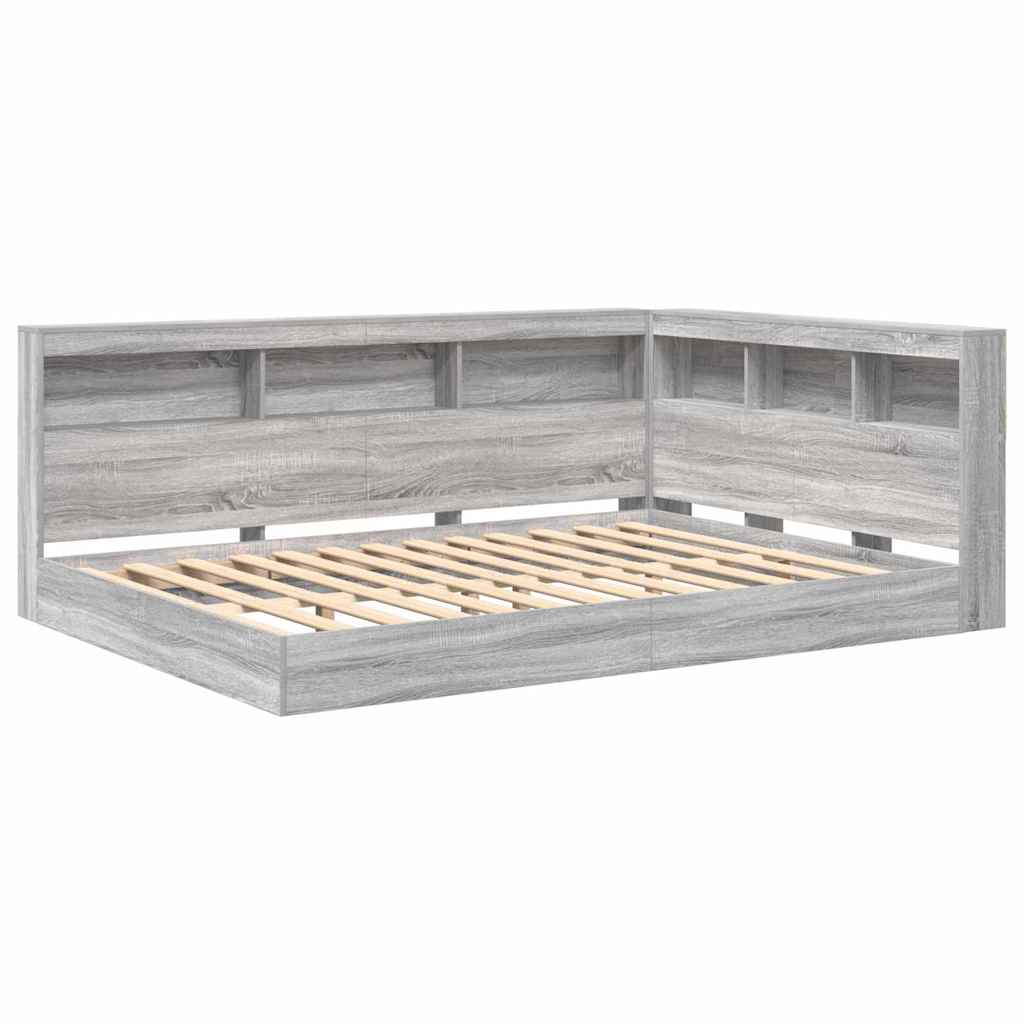 Boekenkast Bed Bewerkt Hout 160 x 200 cm