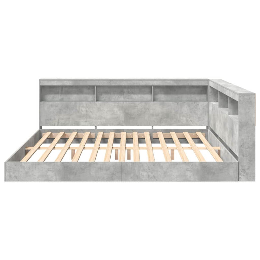 Boekenkast Bed Met Opslag Bewerkt Hout 180 x 200 cm