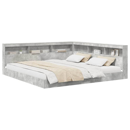 Boekenkast Bed Met Opslag Bewerkt Hout 180 x 200 cm