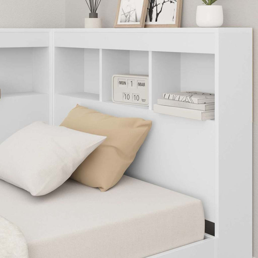 Boekenkast Bed Met Hoofdeinde Bewerkt Hout 90 x 190 cm