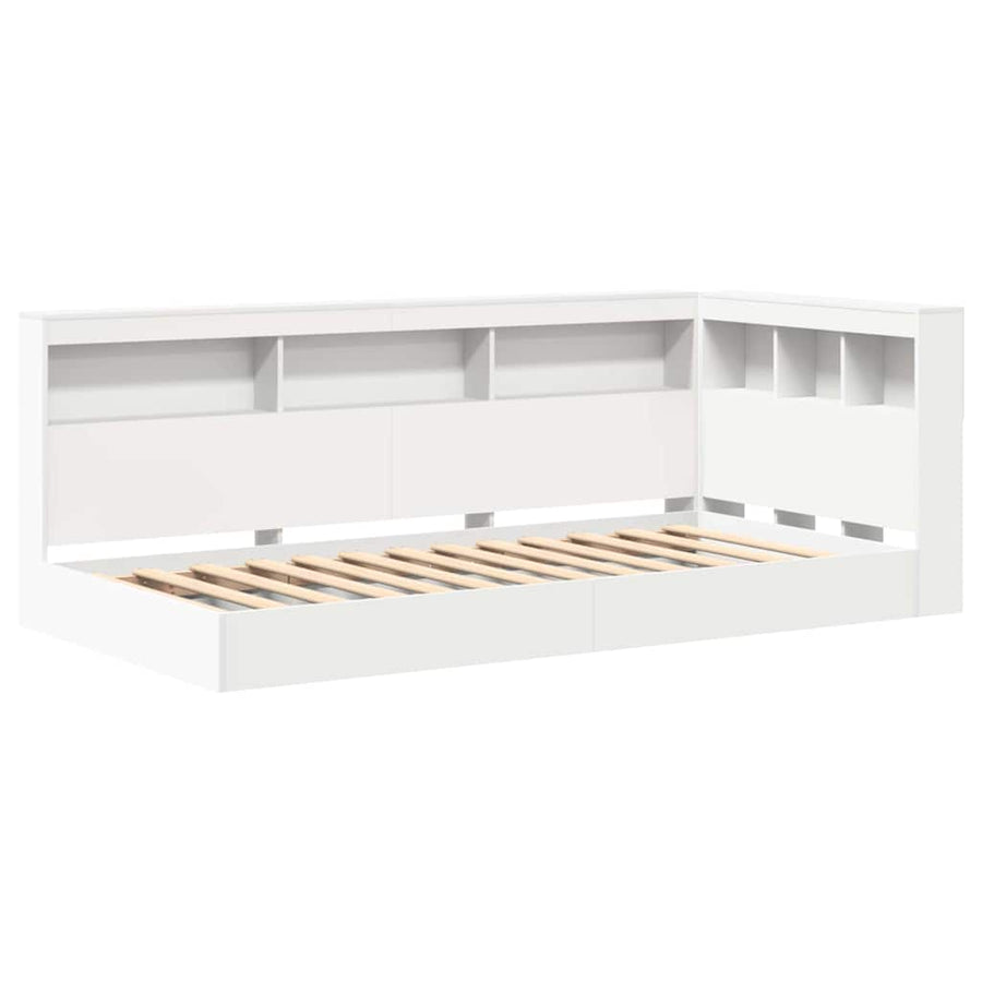 Boekenkast Bed Met Hoofdeinde Bewerkt Hout 90 x 190 cm