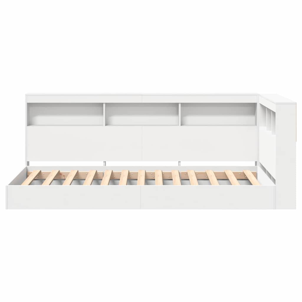 Boekenkast Bed Met Hoofdeinde Bewerkt Hout 90 x 190 cm