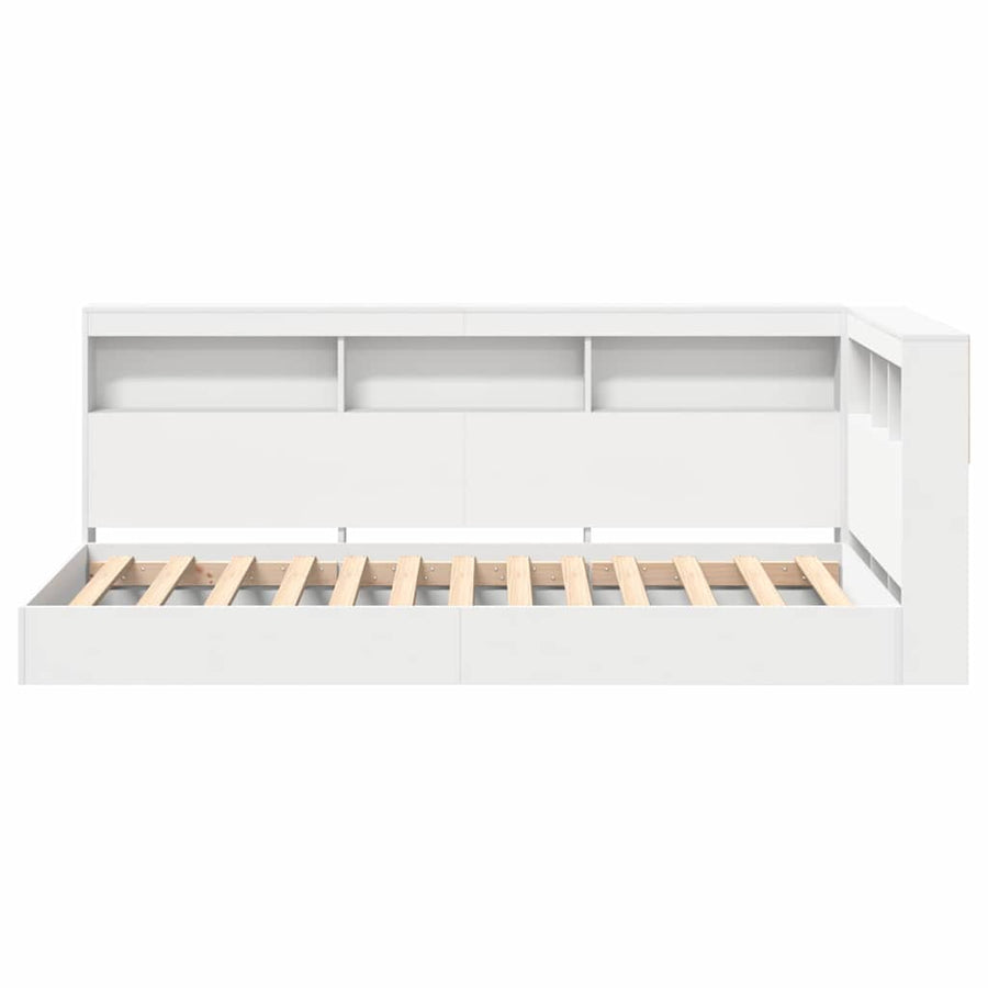 Boekenkast Bed Met Hoofdeinde Bewerkt Hout 90 x 190 cm