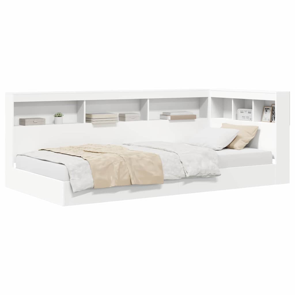 Boekenkast Bed Met Hoofdeinde Bewerkt Hout 90 x 190 cm