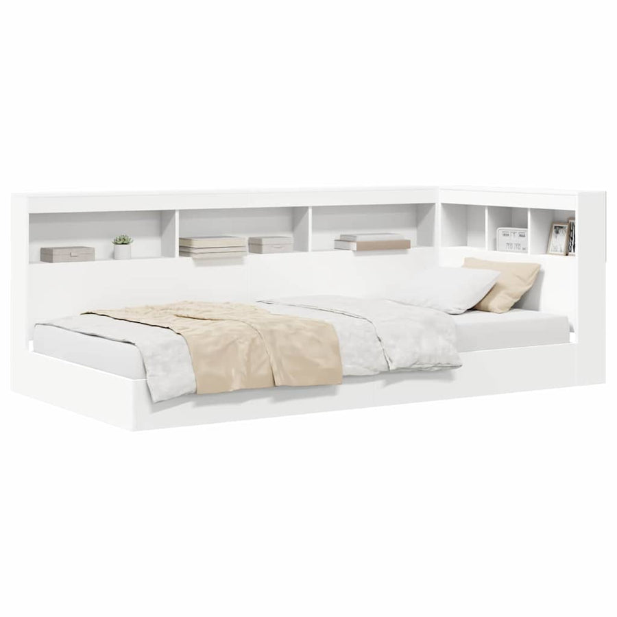 Boekenkast Bed Met Hoofdeinde Bewerkt Hout 90 x 190 cm