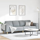 Bank lichtgrijs 250x77x76 cm polyester