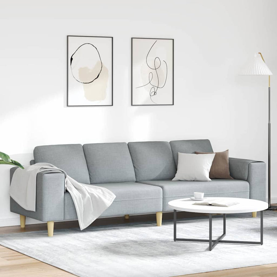 Bankstel Lichtgrijs Stof