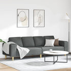 Bank donkergrijs 250x77x76 cm polyester