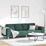 Bankstel donkergroen 250x77x76 cm polyester