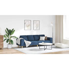 Bank blauw 250x77x76 cm polyester