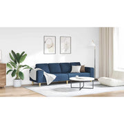 Bank blauw 250x77x76 cm polyester
