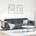 Bank donkergrijs 250x77x76 cm fluweel