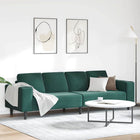 Bank donkergroen fluweel 250x77x76 cm