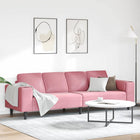 Bank roze 250x77x76 cm fluweel