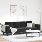 Bank zwart 250x77x76 cm