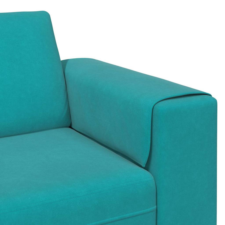 Bankstel Turquoise Fluweel