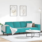 Bankstel turquoise 250x188x76 cm fluweel