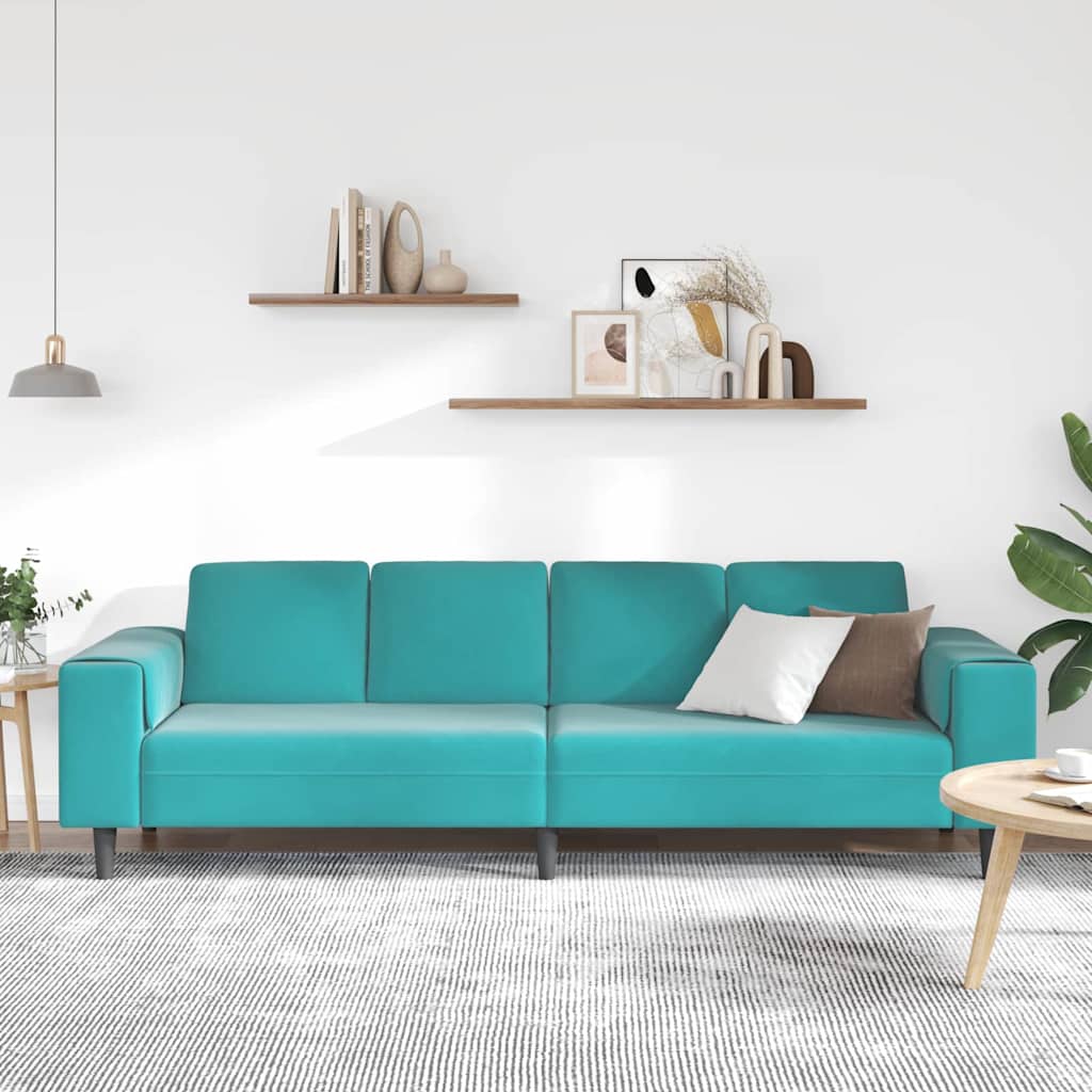 Bankstel Turquoise Fluweel