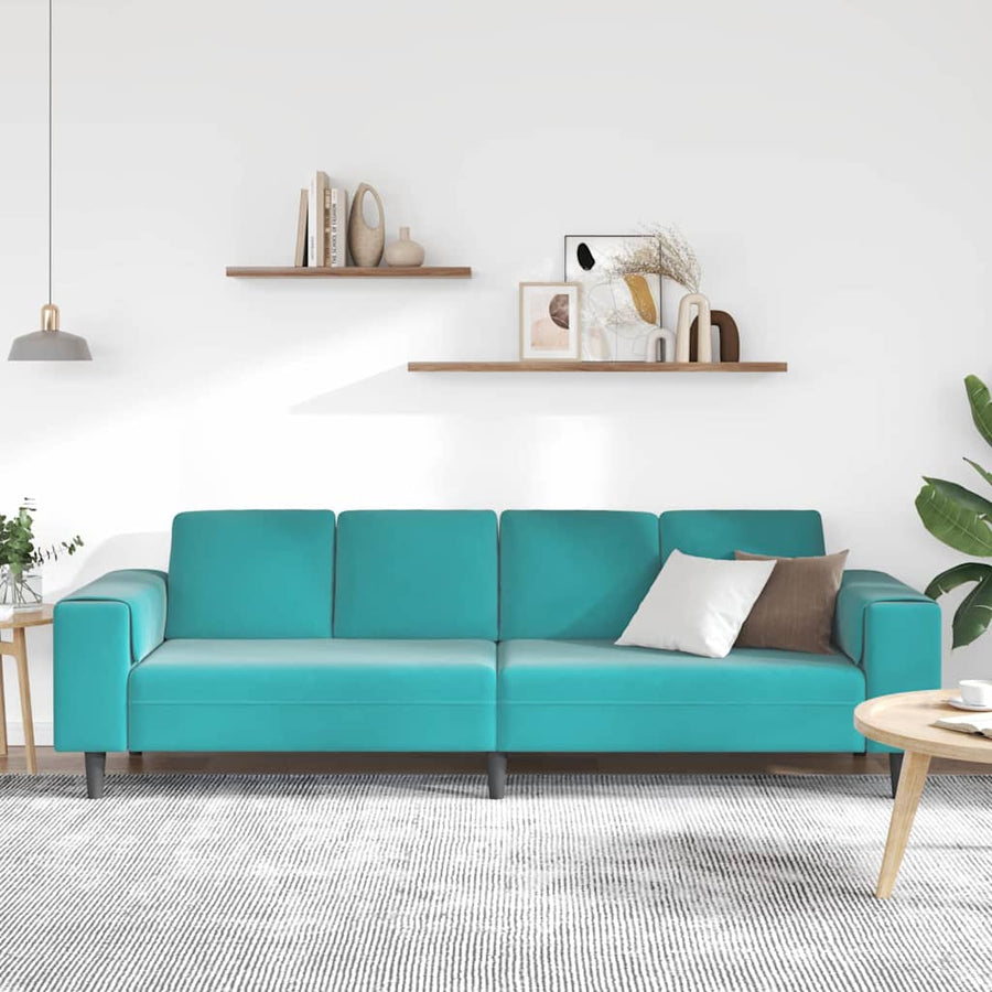 Bankstel Turquoise Fluweel