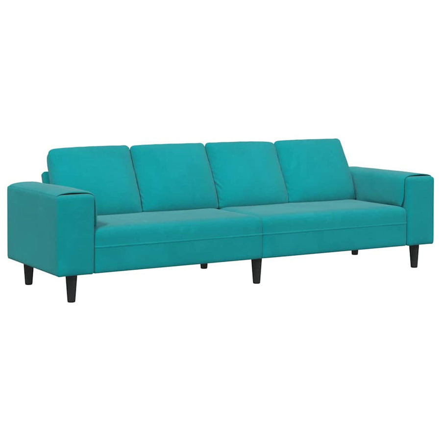Bankstel Turquoise Fluweel