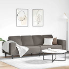Bench with cushion Light grey 250 x 77 x 76 cm Cotton Fabric