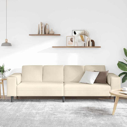 Bank Crème 250 x 77 x 76 cm Katoen Stof