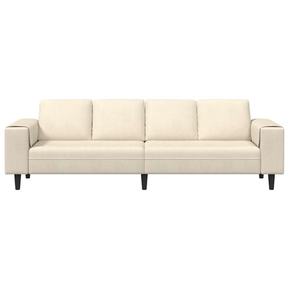 Bank Crème 250 x 77 x 76 cm Katoen Stof