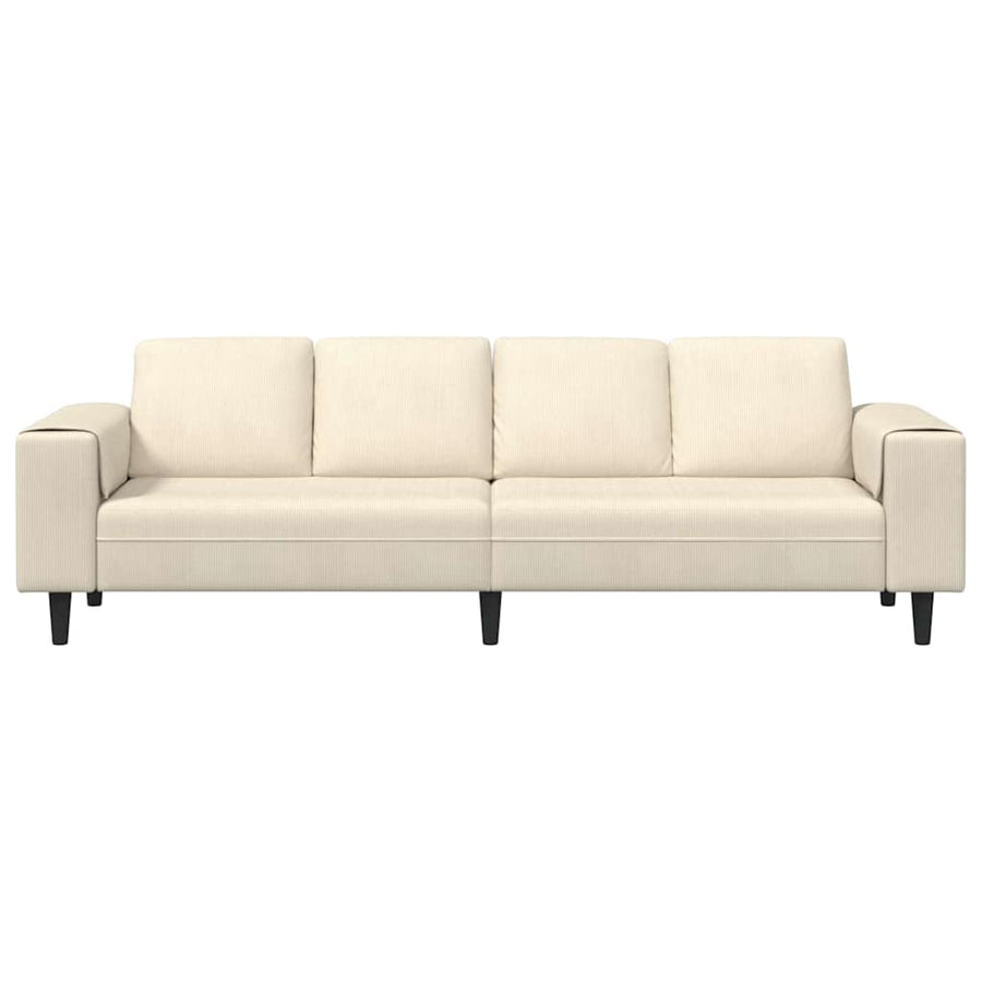 Bank Crème 250 x 77 x 76 cm Katoen Stof
