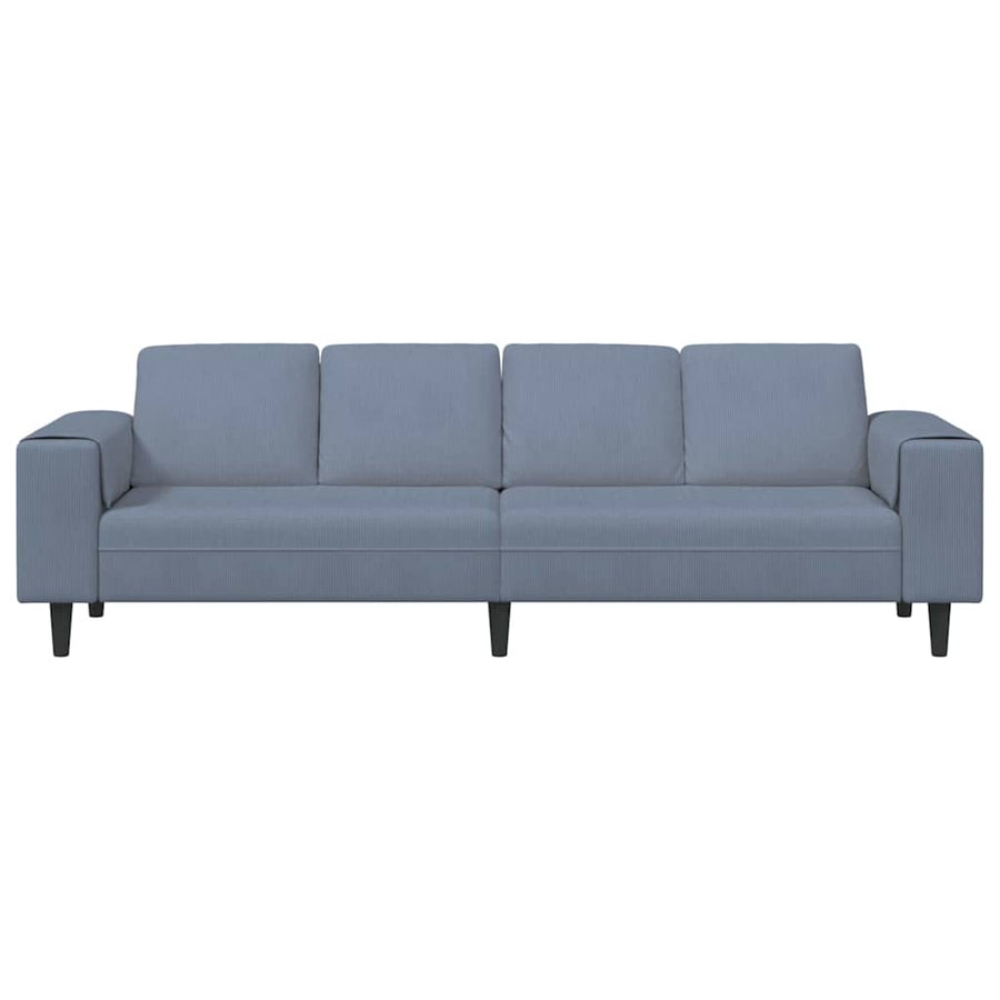 Stoffen Bank met kussen Blauw 208 cm Katoenen stof
