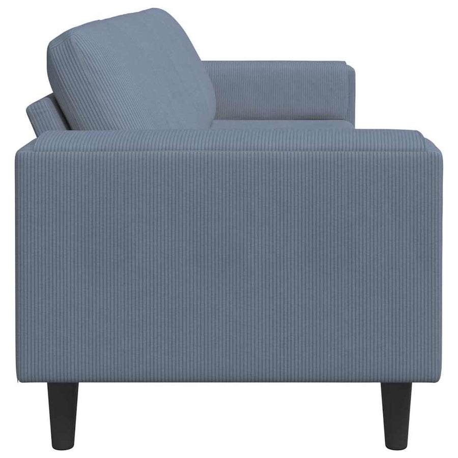 Stoffen Bank met kussen Blauw 208 cm Katoenen stof