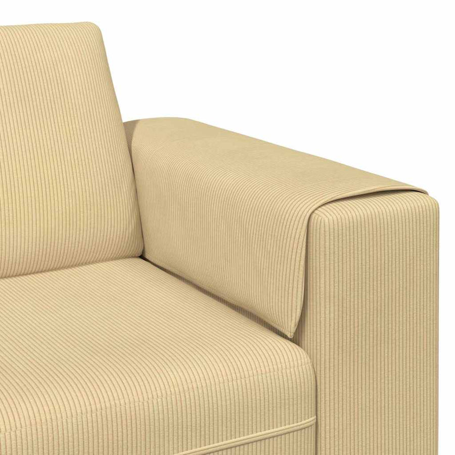 Stoffen Bank met kussen Grijs groen 208 cm Katoenen stof