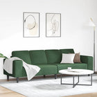 Bank donkergroen 250x77x76 cm katoen