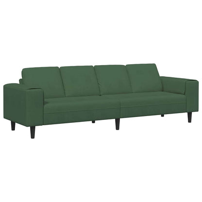 Bank Donkergroen 250 x 77 x 76 cm Katoen Stof