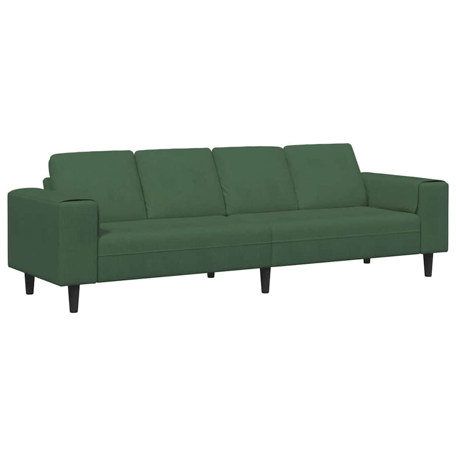 Bank Donkergroen 250 x 77 x 76 cm Katoen Stof