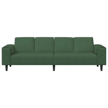 Bank Donkergroen 250 x 77 x 76 cm Katoen Stof