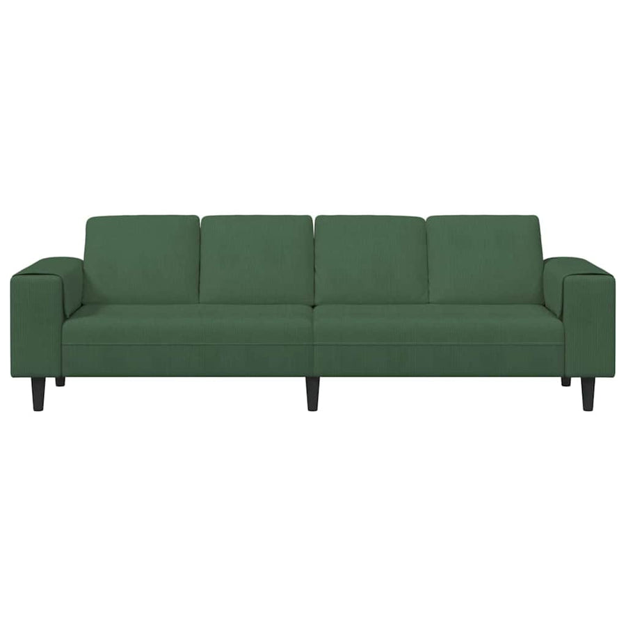 Bank Donkergroen 250 x 77 x 76 cm Katoen Stof