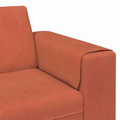 Stoffen Bank met kussen Rood-oranje Katoenen stof