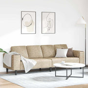 Bank lichtgrijs 250x77x76 cm faux suede