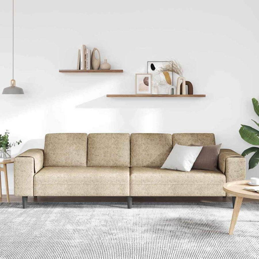 Bankstel Lichtgrijs Faux suede leer