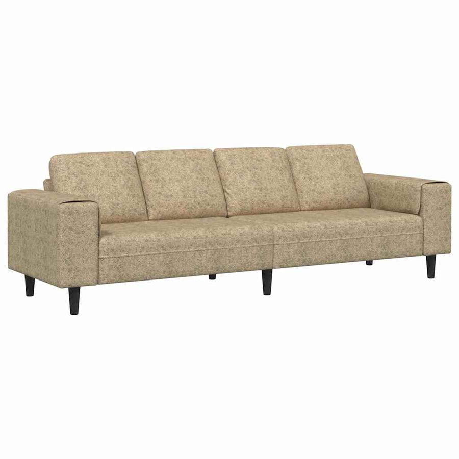 Bankstel Lichtgrijs Faux suede leer