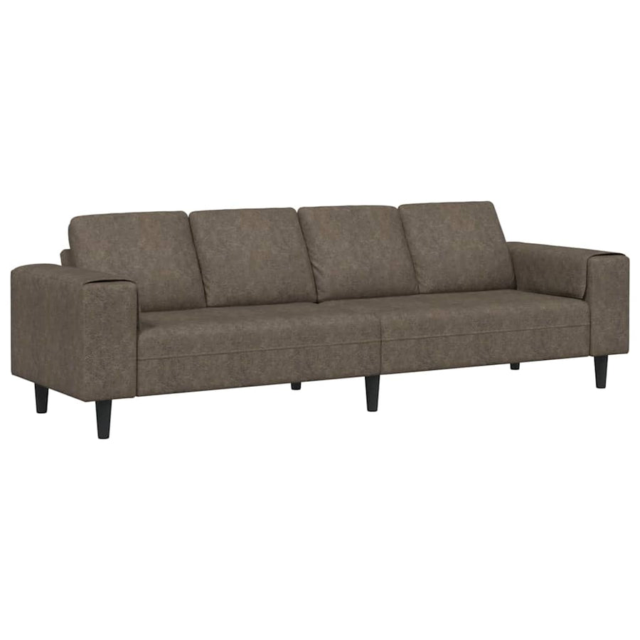 Bankstel Donkergrijs Faux suede leer