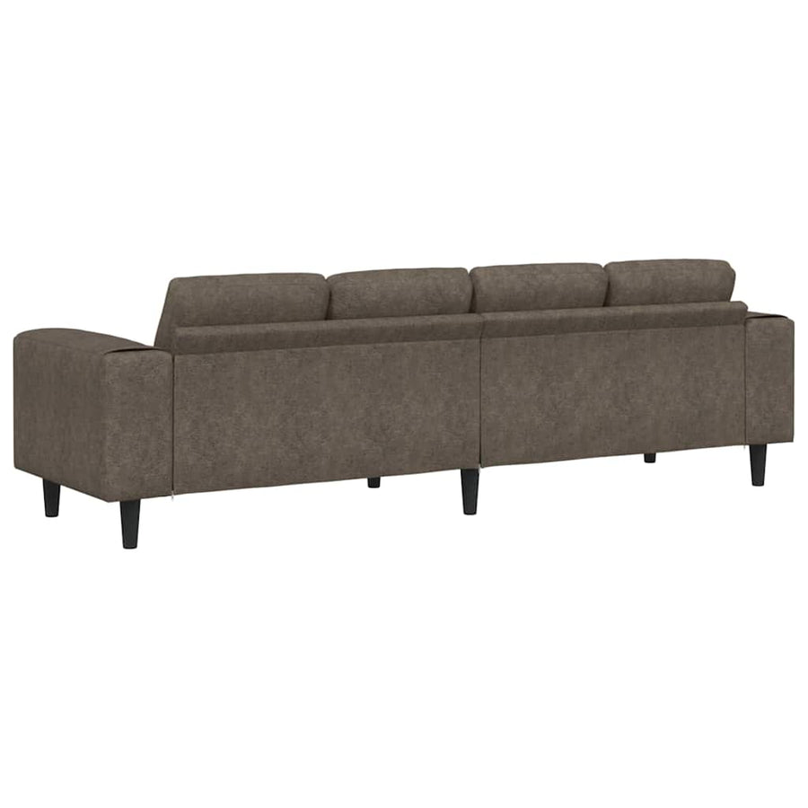 Bankstel Donkergrijs Faux suede leer