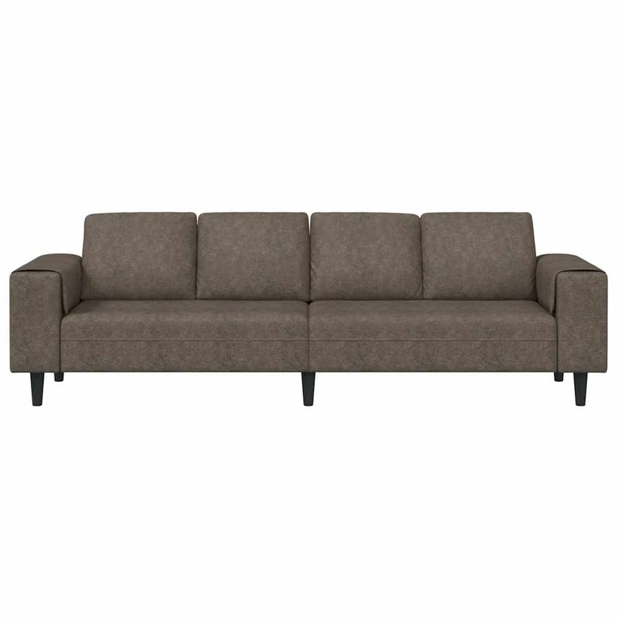 Bankstel Donkergrijs Faux suede leer