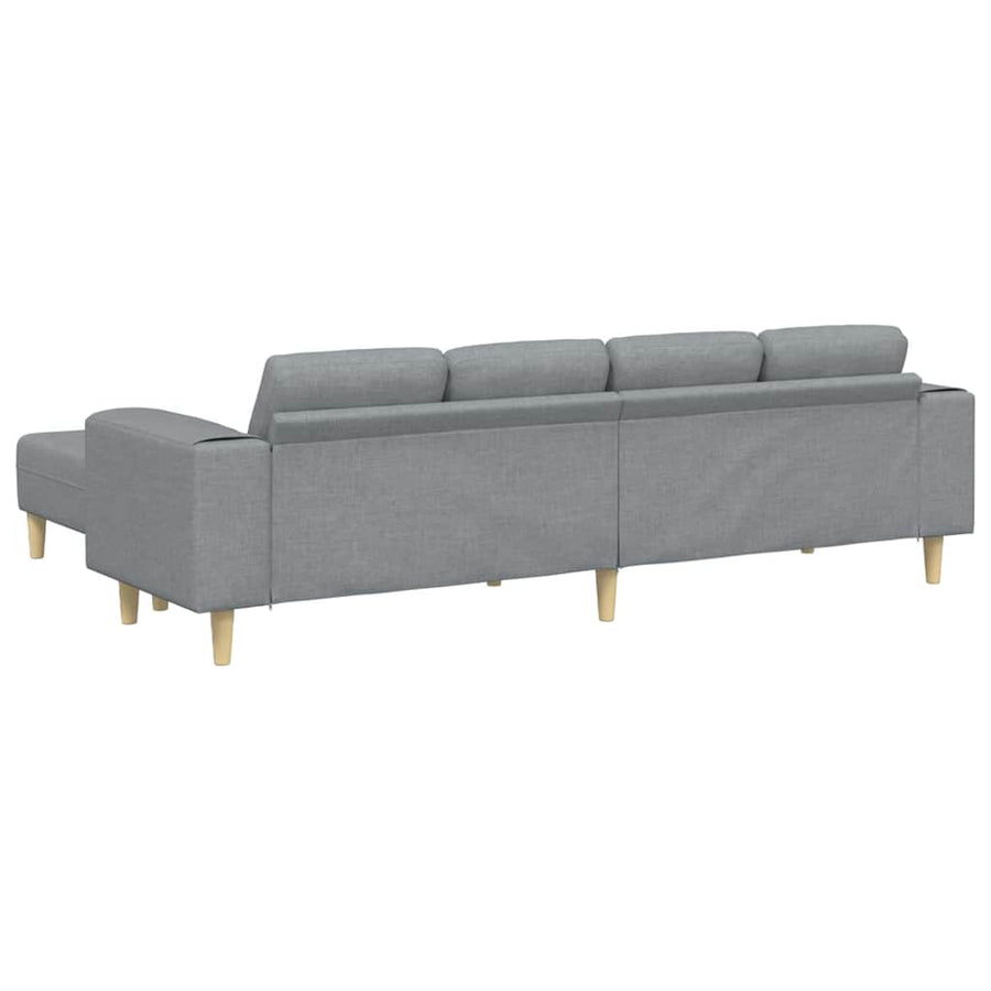 Bankstel 3 pcs Lichtgrijs Stof