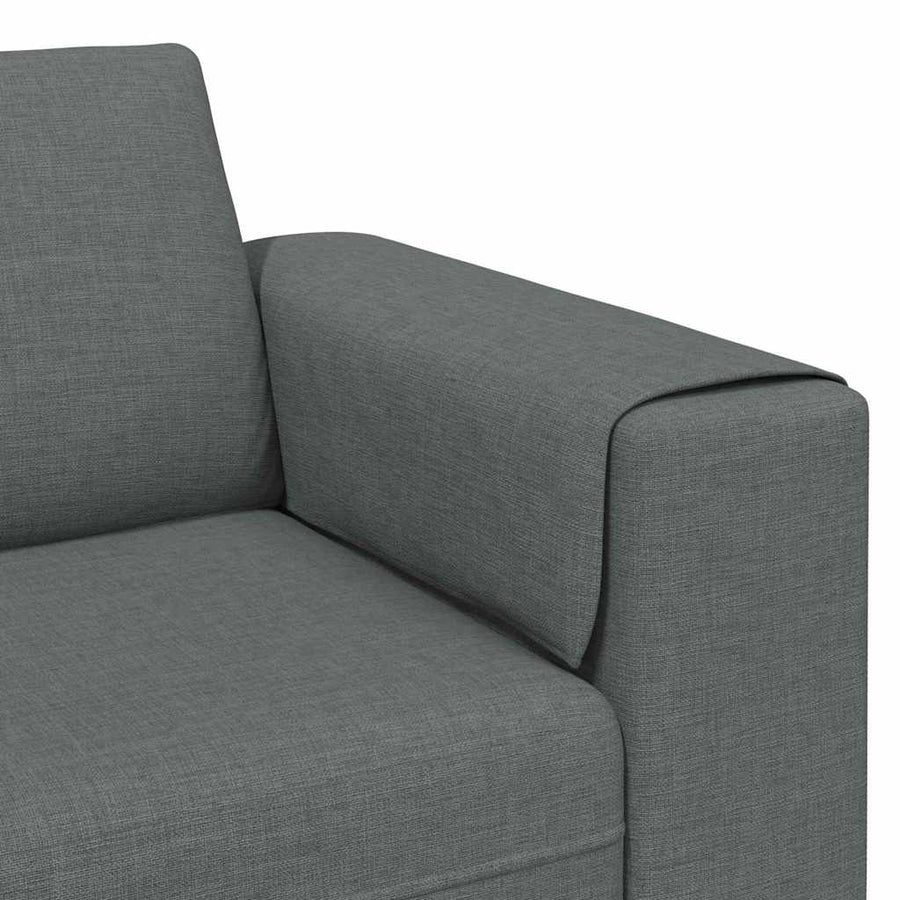 Bankstel 3 pcs Donkergrijs Stof