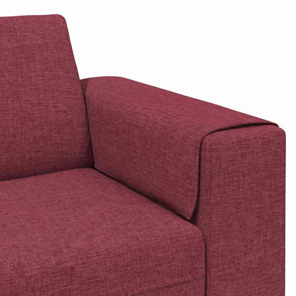 Bankstel 3 pcs Wijnrood Stof